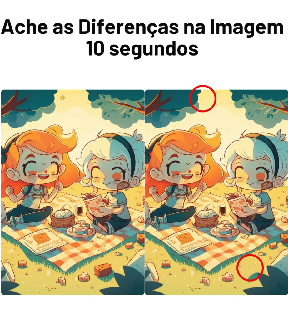 reposta desafio encontre a diferença na na imagem